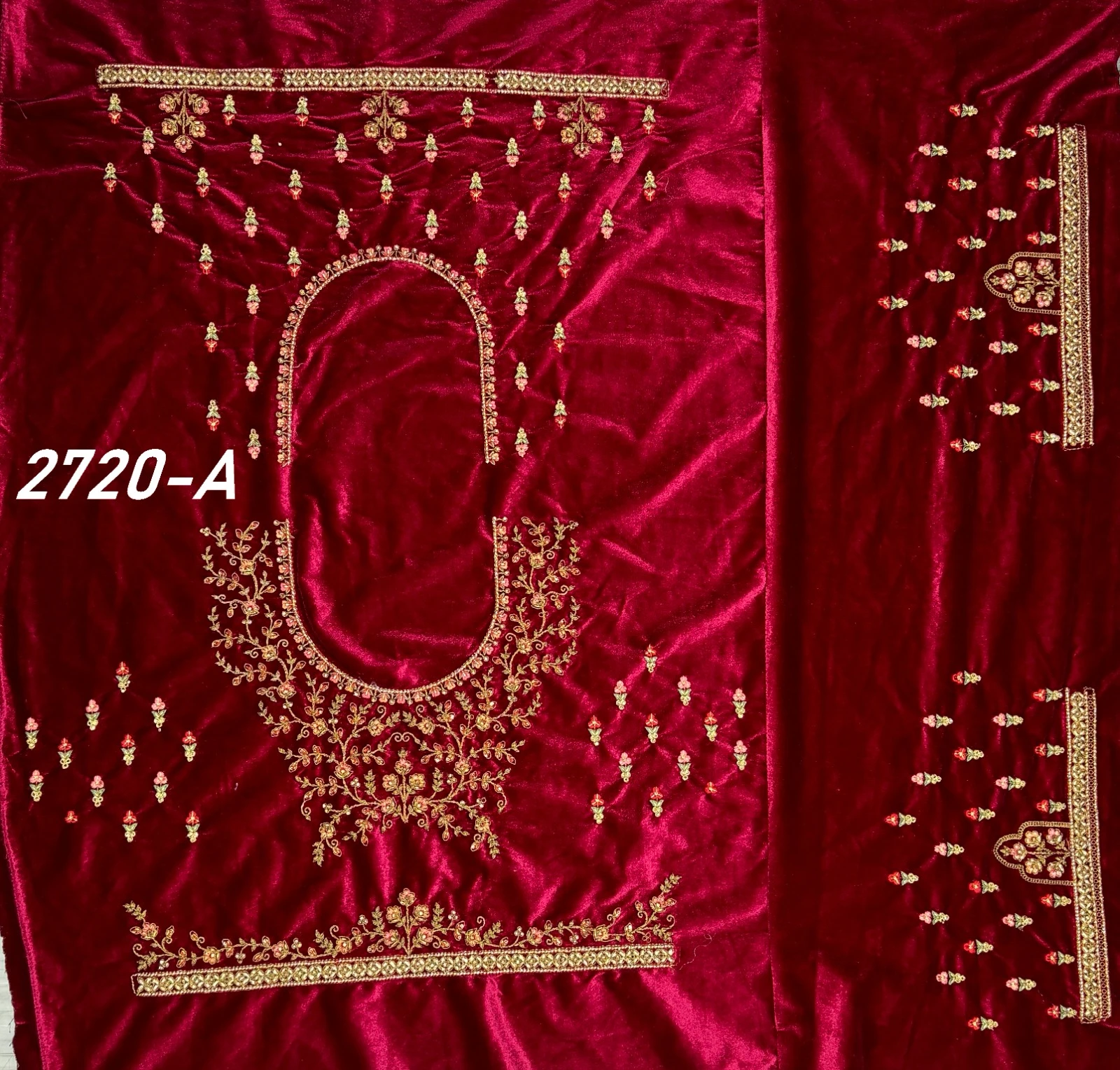 Anjani Art 2720A & 2720B Velvet Wholesale Lehenga Catalog — Wholesale Lehenga, MPA wholesale from Surat - Gallery Image 6